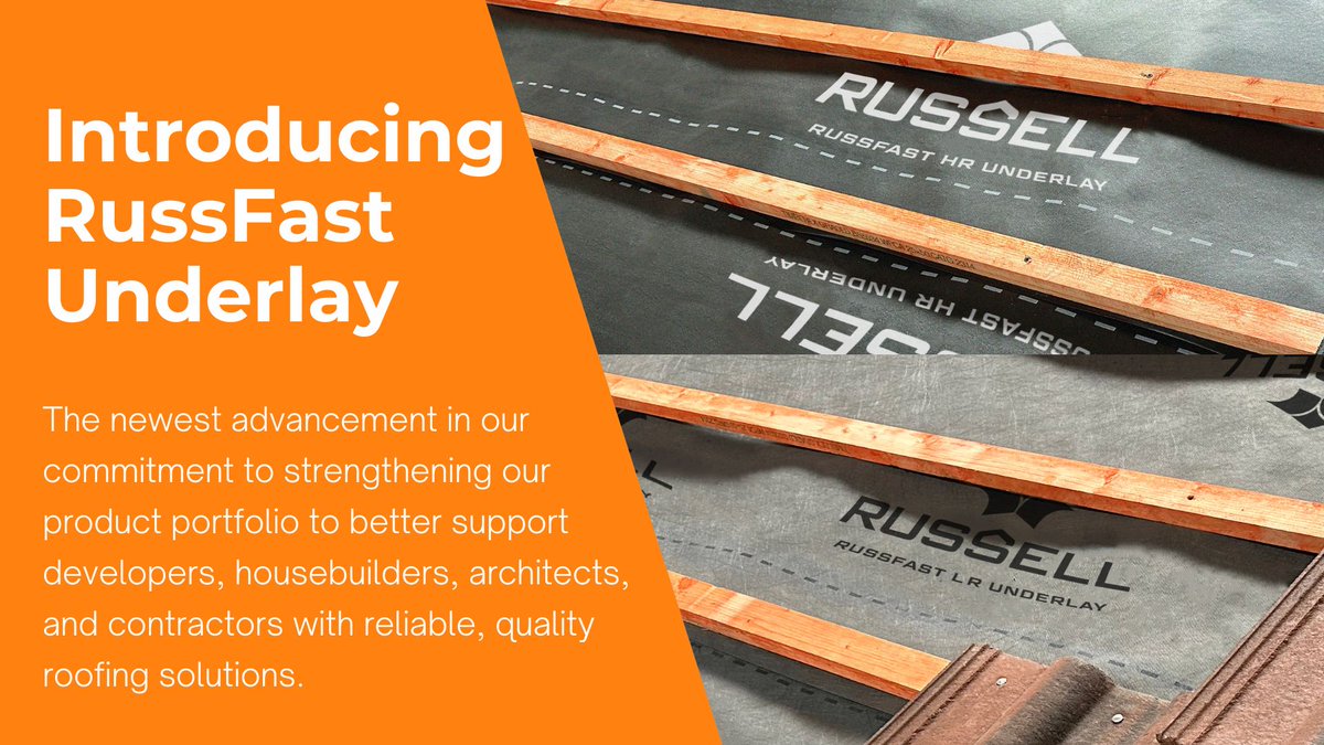 RussellRoofTile's tweet image. 📣Introducing the first ever Russell Roof Tiles underlay range - RussFast Underlay!📣

Featuring two underlays, a high-resistance and low-resistance option, the range is designed for both cold and warm roof construction.

Find out more:

#Underlay #ProductLaunch