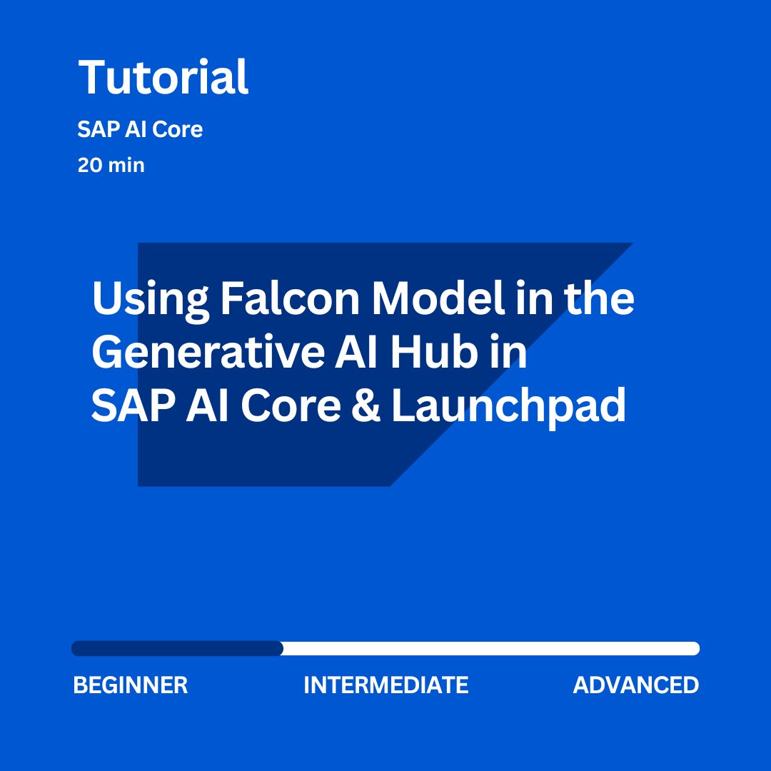 Meet Falcon 40B a tool that uses AI to streamline your workflow, enhance productivity, and drive profitability.

Deploy a falcon model in SAP AI Core and AI Launchpad ➕ explore use cases where falcon models are particularly useful.

🐦 sap.to/6014gDQFr