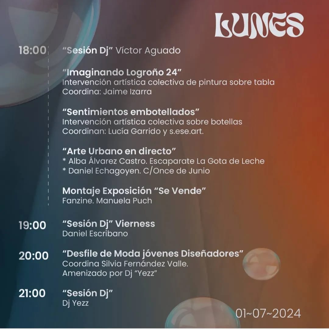 logronojoven's tweet photo. 🎉𝐁𝐀𝐑𝐔𝐋𝐋𝐎 𝐅𝐄𝐒𝐓 𝟐𝟒 #Festival cultura joven #Logroño
🗓️𝐝𝐞𝐥 𝟏 𝐚𝐥 𝟓 𝐝𝐞 𝐣𝐮𝐥𝐢𝐨 frente a La Gota de Leche
➡️Como su nombre indica gran muestra, diversa y mezclada de actividades culturales hechas por y para los jóvenes de la ciudad
ℹ️ https://t.co/VYctrJArln https://t.co/4GSXimT7Tn
