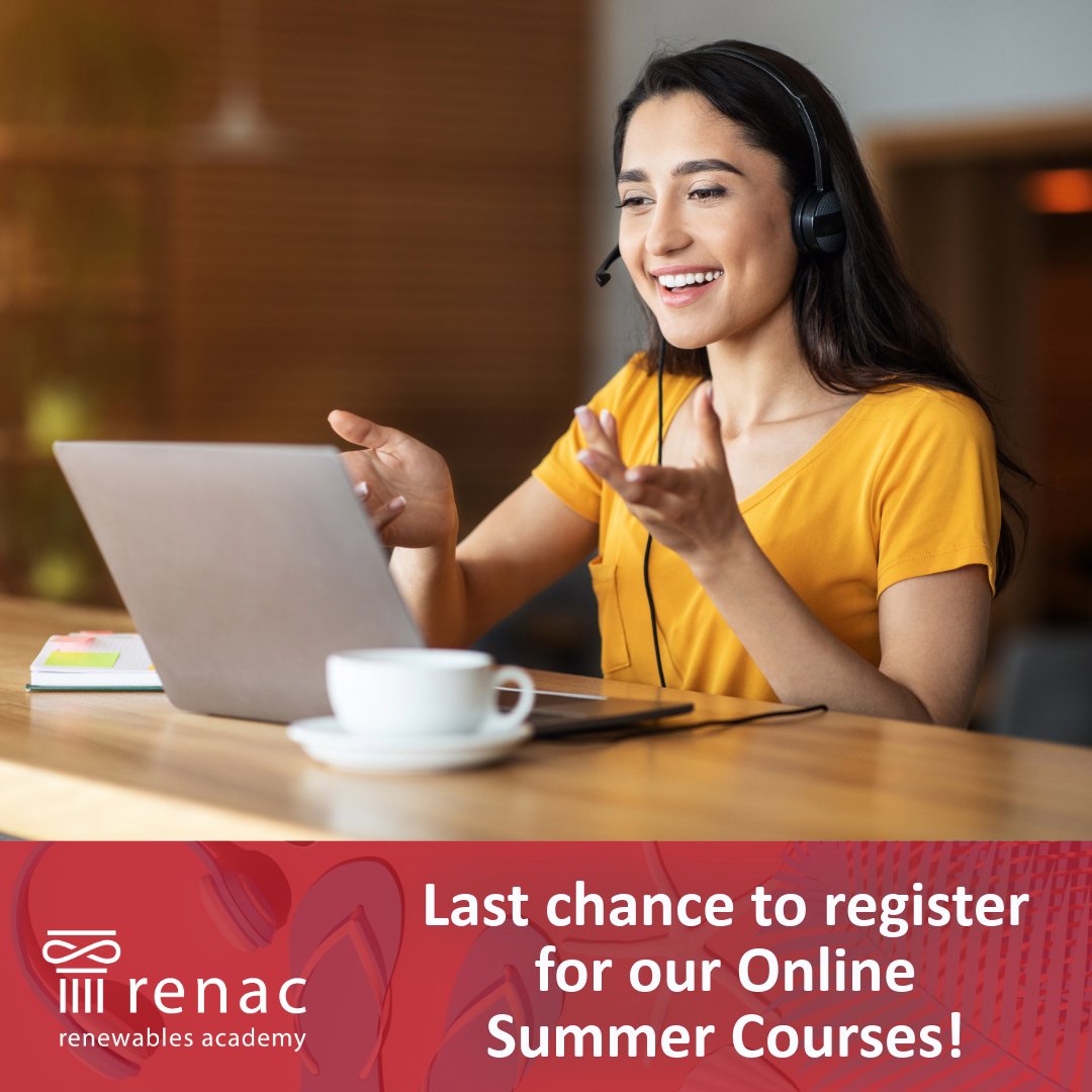 📣 Don't miss out! Our short-term renewable energy summer courses in the online academy start today. Register here 👉 bit.ly/4a8ZVBB
and start right away!