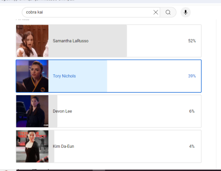 scottysmithmate's tweet photo. Cobra Kai's YouTube channel just put out this poll who's your favourite female fighter? Mine is Tory whats your's? #CobraKaiSeason6 #CobraKai #SamanthaLaRusso #ToryNichols #DevonLee #KimDaEun 🥋🦅🐍 https://t.co/JRSUQ7Ikpd