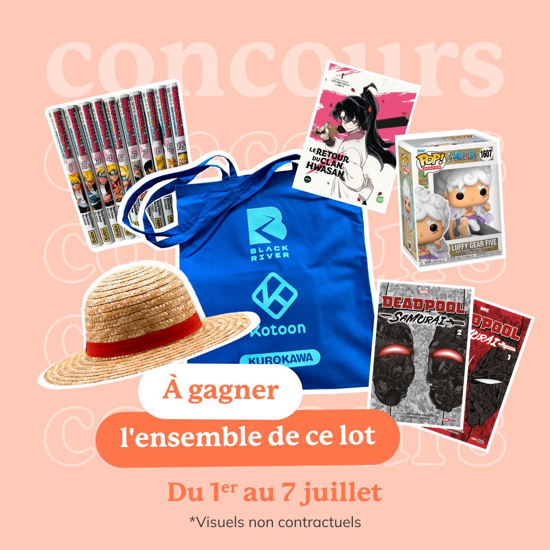 leclercdrive (@leclercdrive) on Twitter photo 🎁 𝐉𝐄𝐔 𝐂𝐎𝐍𝐂𝐎𝐔𝐑𝐒 🎁
À gagner : l'ensemble de ce lot.
Pour tenter de gagner : RT + follow <a href="/leclercdrive/">leclercdrive</a>
5 gagnants seront tirés au sort le 08/07/2024.
#Jeu #CONCOURS #anime #manga 🎁 𝐉𝐄𝐔 𝐂𝐎𝐍𝐂𝐎𝐔𝐑𝐒 🎁
À gagner : l'ensemble de ce lot.
Pour tenter de gagner : RT + follow <a href="/leclercdrive/">leclercdrive</a>
5 gagnants seront tirés au sort le 08/07/2024.
#Jeu #CONCOURS #anime #manga