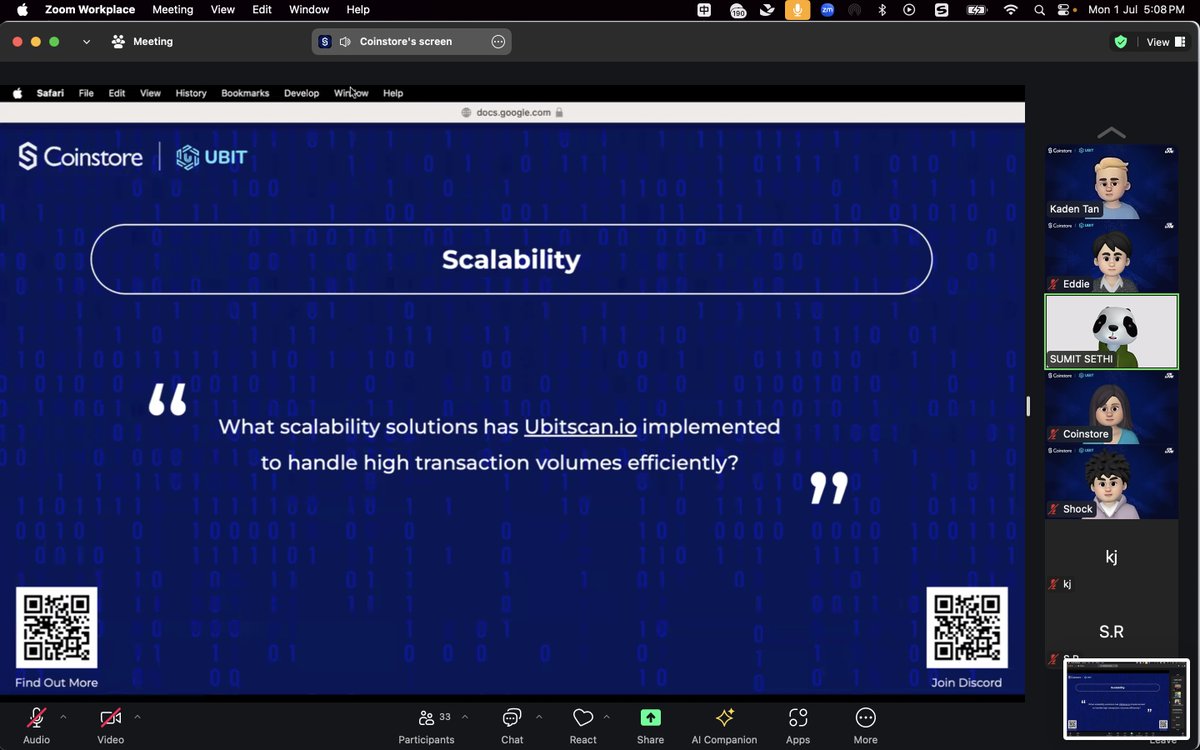 CoinstoreExc's tweet photo. 👏Just wrapped up an Amazing workshop with UBIT! @Ubit_coin  🔥🔥
⚡️UBIT Team shared invaluable insights on Technical Innovation, EVM Compatibility, Scalability, Security Measures, Consensus Mechanism, Decentralization, Developer Ecosystem, and their Future Roadmap.😍

🤔Missed it? Catch the full session on YouTube: https://t.co/95ic7fh5bQ

#UBITChainhackathon #coinstorehackathon #UBIT #coinstorelabs