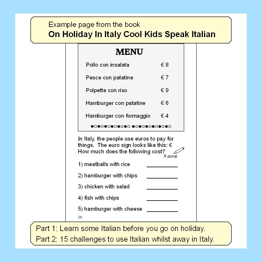 FunItalian_kids's tweet photo. For anyone with kids going to Italy this summer there is still time for your kids to learn some Italian before you go! My book On Holiday In Italy Cool Kids Speak Italian is available from bookstores / Amazon link: https://t.co/igQNrBzIs2 RRP £5.99 #Italy #Italian #ItalianHoliday https://t.co/WjGvgj8qWI