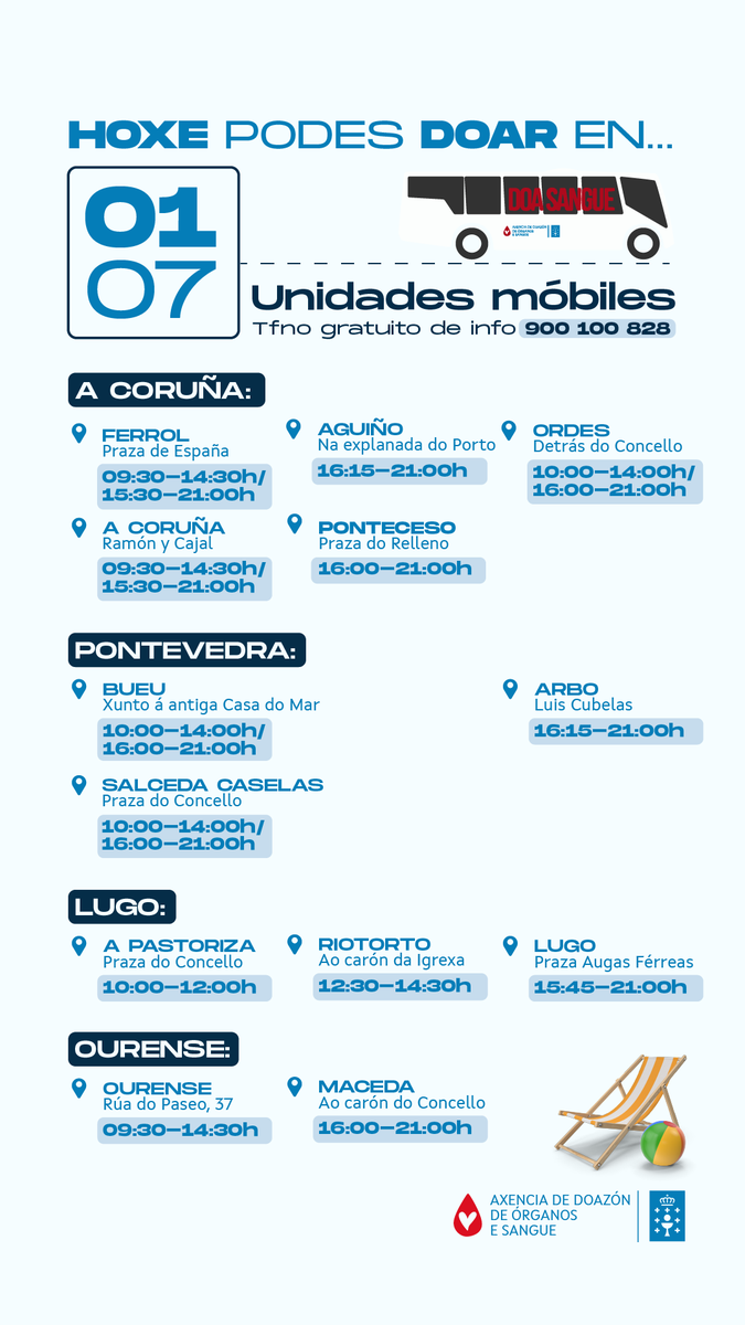doadoressangue's tweet photo. ¿Onde podes atopar hoxe as nosas #unidadesmóbiles? Consúltao abaixo! ↓

-

¿Dónde puedes encontrar hoy nuestras #unidadesmóviles? ¡Consúltalo abajo! ↓ https://t.co/BGxrwcV2kk