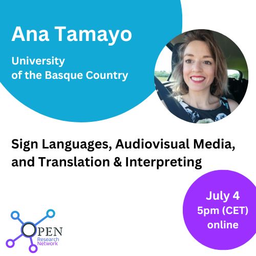 We're excited to announce that this Thursday we will welcome <a href="/tamayoana_/">Ana Tamayo</a> for a guest lecture on sign languages. If you're not already part of the network, send us an email if you'd like to join: openresearch@uantwerpen.be
