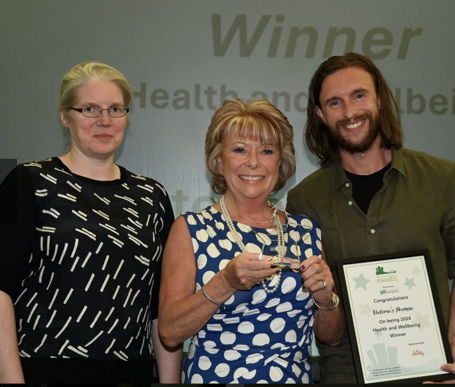 Victoria’s Promise are proud winners of this years Health and Wellbeing Award  at the ‘A Place to be proud of Awards’ organised by destination Basingstoke and sponsored by <a href="/EliLillyandCo/">Eli Lilly and Company</a> . Thank you to everyone for the support we continue to be shown 💜