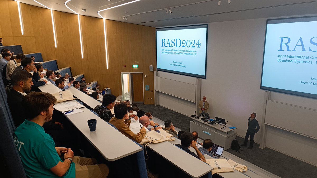 ISVRsouthampton (@isvrsouthampton) on Twitter photo We are excited to host the 14th International Conference on Recent Advances on Structural Dynamics (RASD) this year! This is the first in-person #RASD conference since the pandemic and it is great to welcome all the delegates at <a href="/ISVRsouthampton/">ISVRsouthampton</a>! We are excited to host the 14th International Conference on Recent Advances on Structural Dynamics (RASD) this year! This is the first in-person #RASD conference since the pandemic and it is great to welcome all the delegates at <a href="/ISVRsouthampton/">ISVRsouthampton</a>!