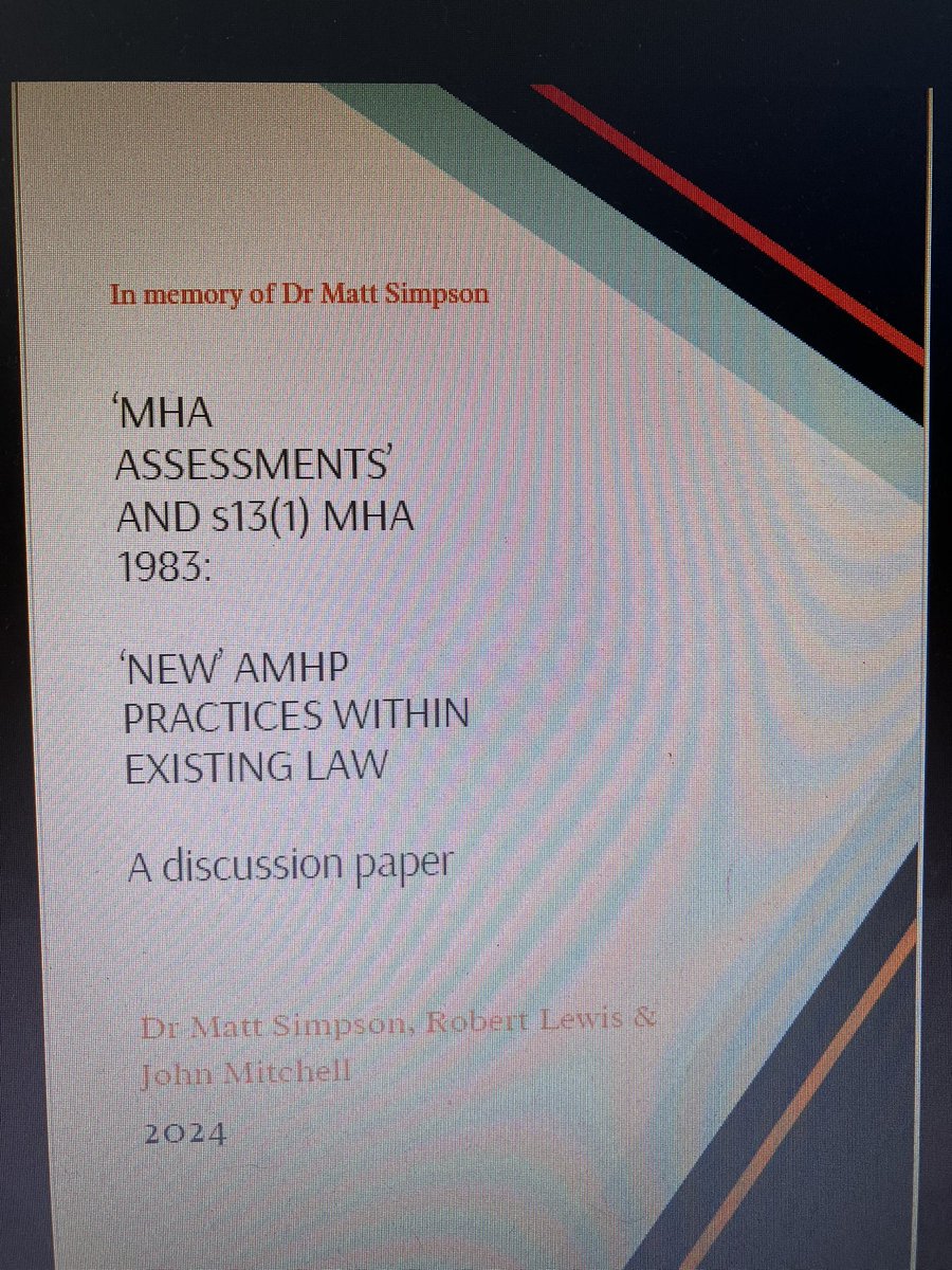 John Mitchell making sense in the @AmhpLeadsNet &amp; I am looking forward to reading this #AMHPday24