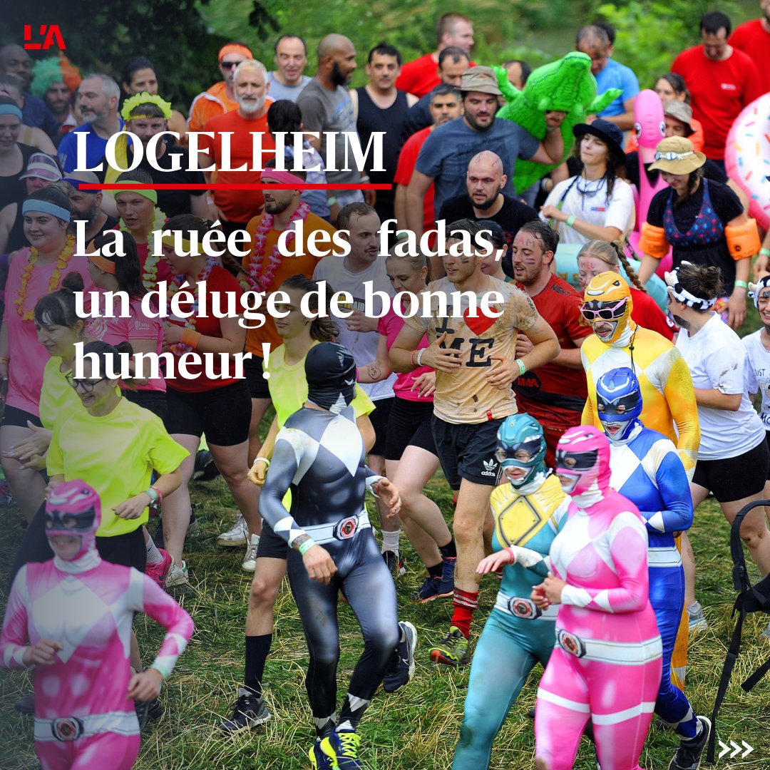 lalsace's tweet photo. Encore une édition déjantée pour la ruée des fadas de #logelheim. Près de 2300 coureurs ont pris les départs de cette course d’obstacles complètement folle sur les rives de l’Ill ! 
#alsace #mulhouse #actu68 #coursedobstacle #animation https://t.co/QbVXL38XMl