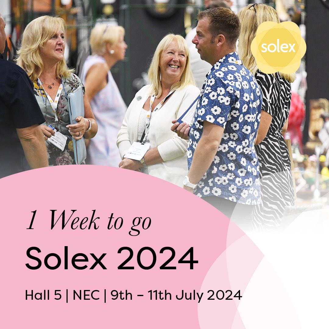 Just one week to go until we are ready to kick off Solex 2024! ☀️ 

There is still time to join us. Just head over to the website and register. 

solexexhibition.com