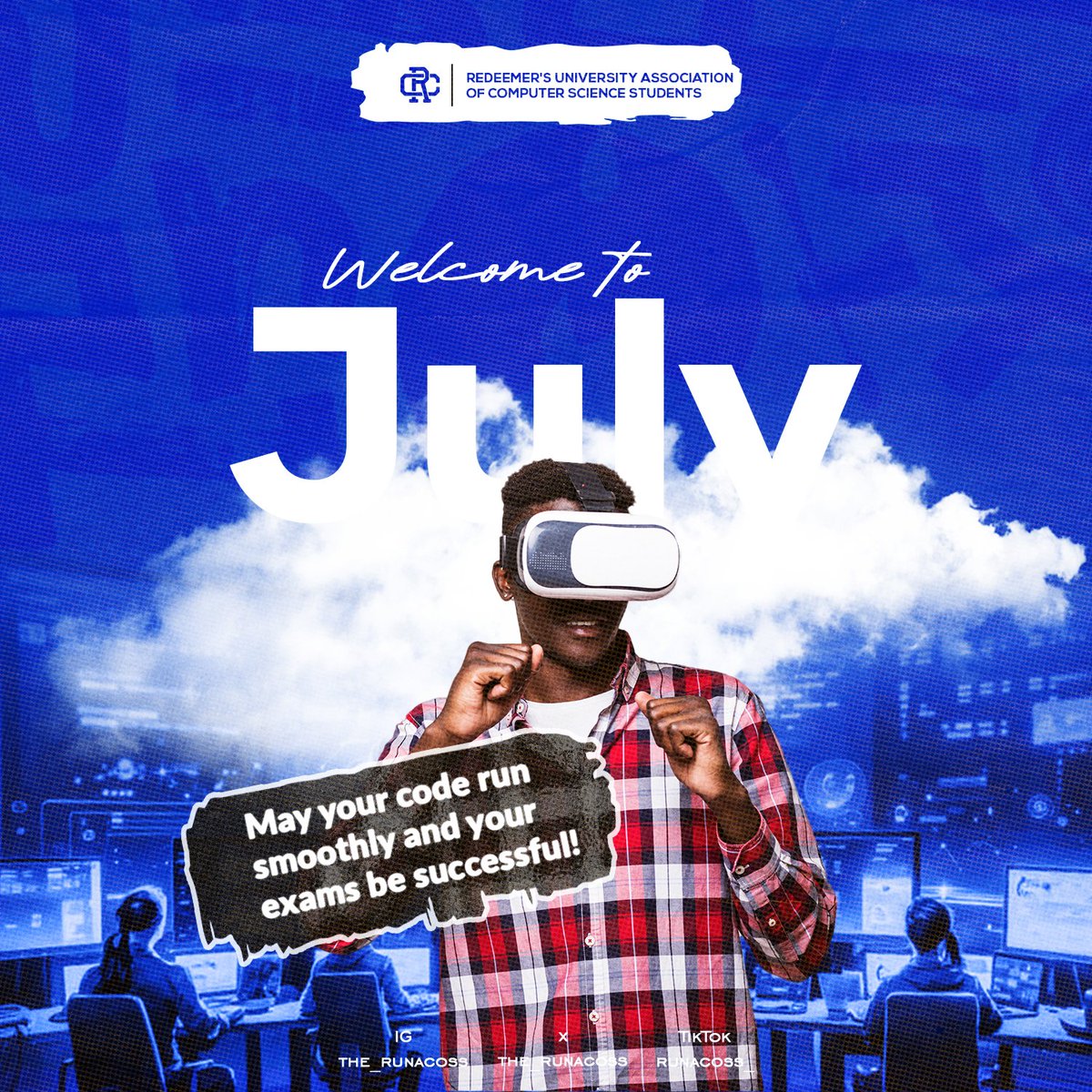 the_runacoss's tweet image. Welcome to July! 🚀
Get ready to ace those exams and watch your code run like a dream.🫣🙌 
Let’s make this month unforgettable! 🤩
#the_runacoss #WelcomeJuly #SmoothCoding #ExamSuccess #JulyVibes