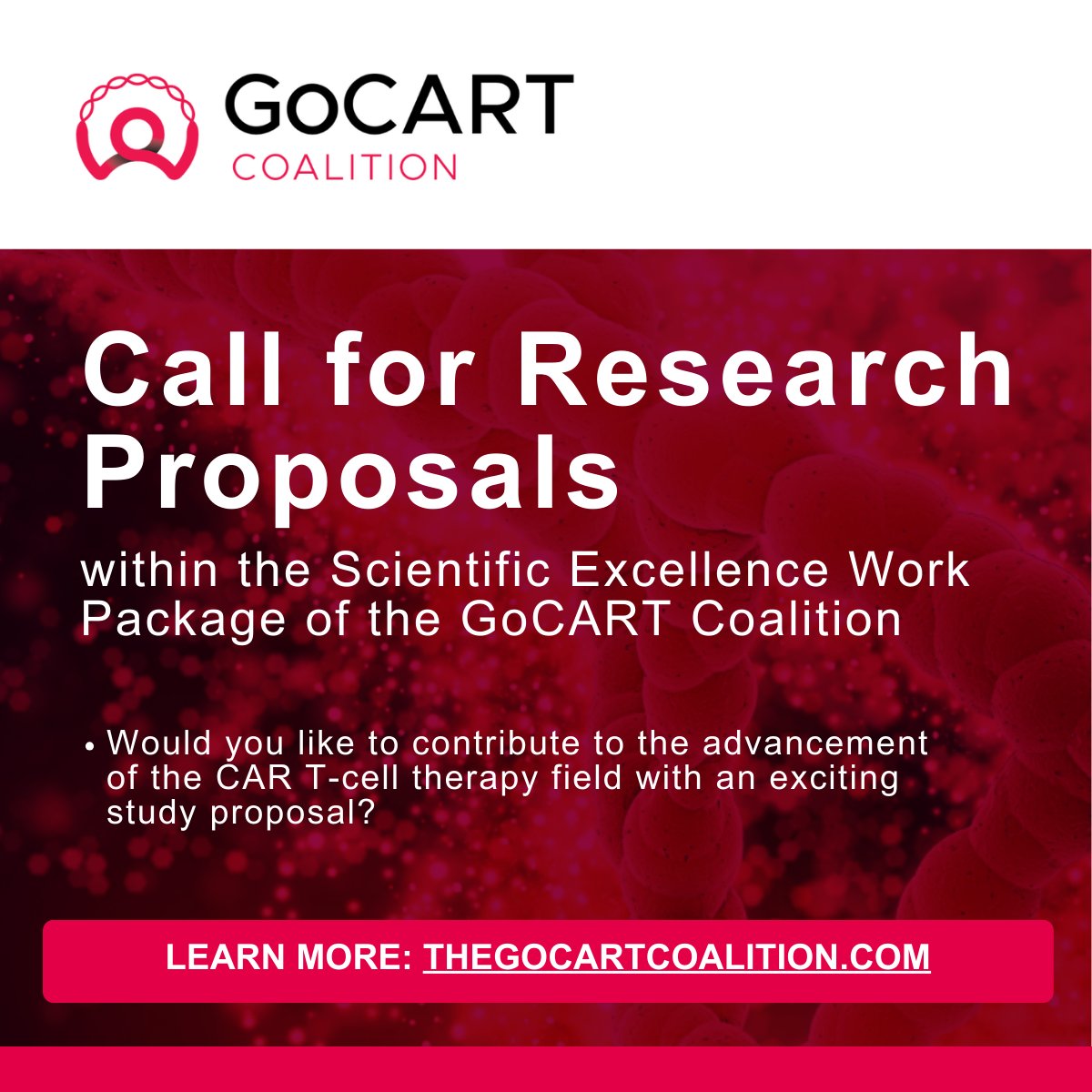 The <a href="/EHA_Hematology/">European Hematology Association</a> and <a href="/TheEBMT/">The EBMT</a> are proud to announce the 4th call for research proposals within the Scientific Excellence Work Package of the GoCART Coalition.

View the details and submit your proposal by September 13, 2024:
ebmt.org/ebmt/news/call…