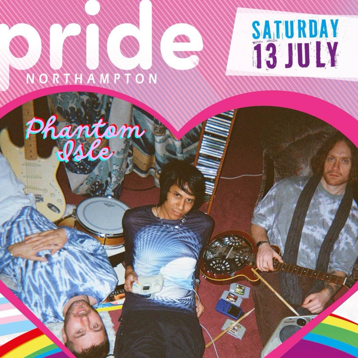 So excited to announce we’re playing at Northampton Pride this month on 13th July! 🏳️‍🌈🏳️‍⚧️ we’re on 3pm at University of Northampton Waterside Campus, let’s bring that energy x