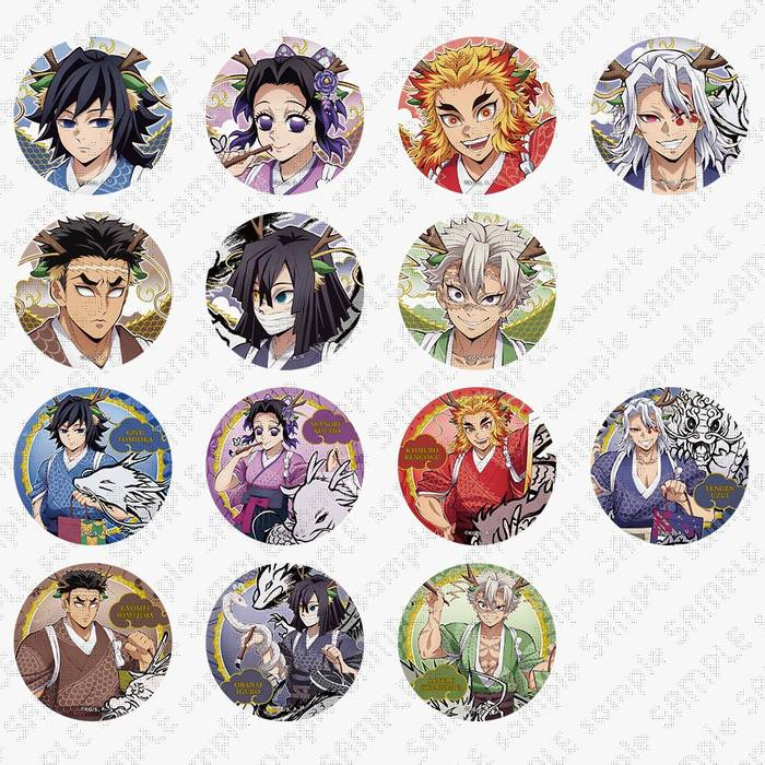 鬼滅の刃 アニメ伍周年記念祭 後夜祭 辰年 ランダム缶バッジ 伊黒小芭内 鬼滅の刃 辰年 後夜祭 缶バッジ 伊黒小芭内