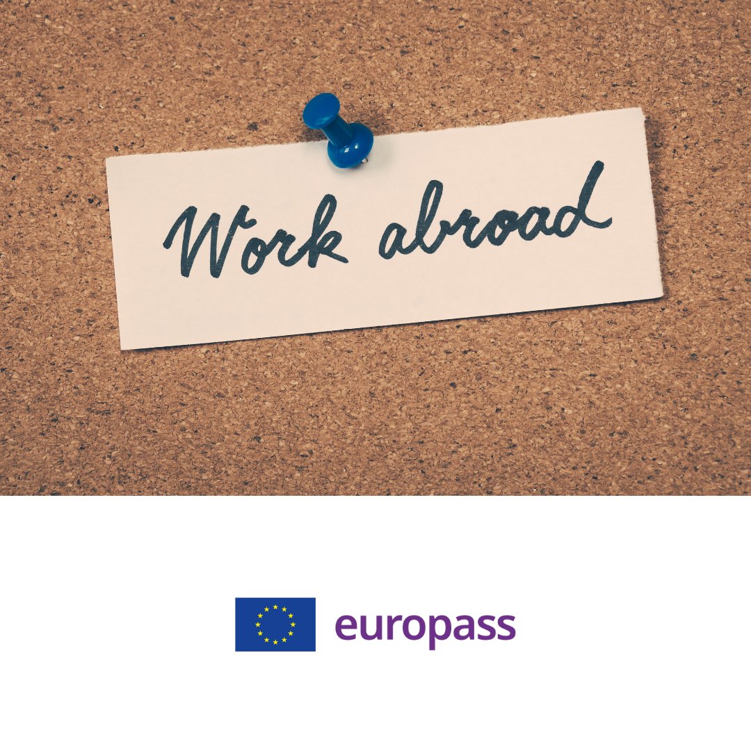 europassIE's tweet photo. Are you planning to work abroad this summer? ☀️😎
Visit #Europass to get information & tips for working abroad in over 30 countries. 🌍
Make sure to check your #qualification on the #EuropeanQualificationsFramework to compare it across qualifications systems in Europe. 📜 https://t.co/FDoUAs7qoL