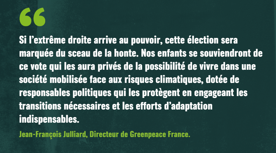 greenpeacefr's tweet photo. Dimanche, ne laissons pas le scénario du pire se produire. https://t.co/zaq1qpw63j