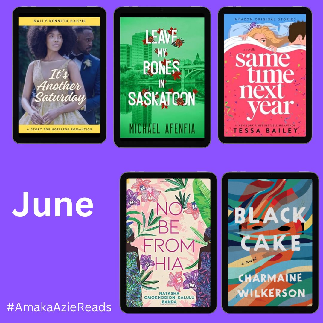 AmakaAzie's tweet photo. My June reads!
May July be great 👍🏾
#imreading https://t.co/YvUpNyzwgq