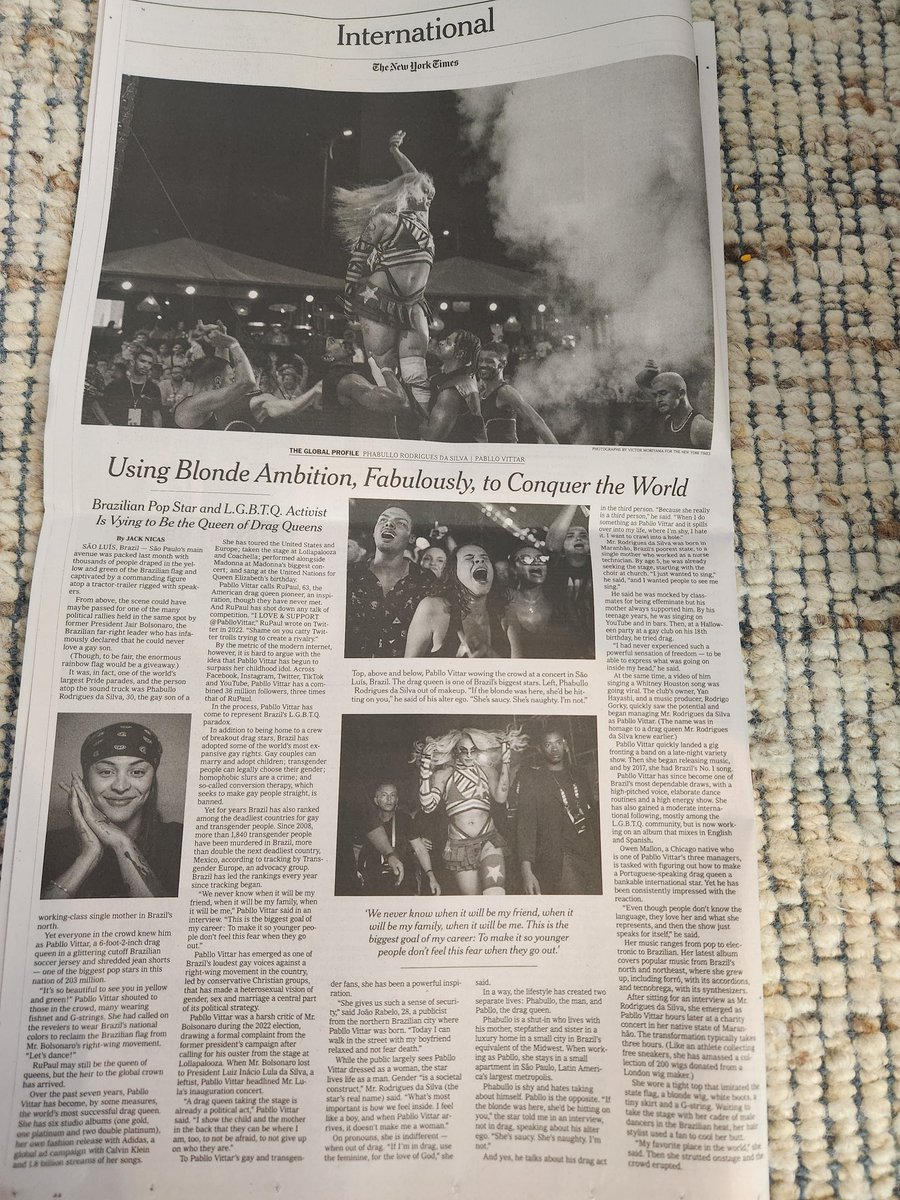 NYTimes publica perfil de uma página de Pabllo Vittar na edição impressa. Escrito pelo <a href="/jacknicas/">Jack Nicas</a>