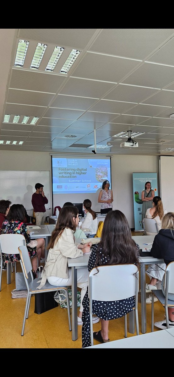 christarchi's tweet photo. Erasmus+ Project ORWELL is coming to an end with a blast: A summer school on digital writing in Santander, hosted by the University of Cantabria. What a great way to conclude a splendid journey with @RuthVillalon @evawb https://t.co/J7LgwucfJR