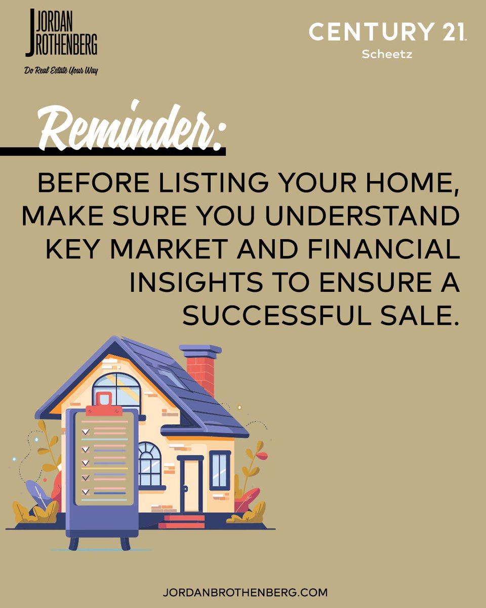 Ready to sell your home? Understand market dynamics, pricing, and maximize value with our essential insights! 🏠✨ 
Discover more: jordanbrothenberg.com/post/10-market… 
 
#homesellingtips #realestatemarket  #homesales #realestatetips #houseforsale