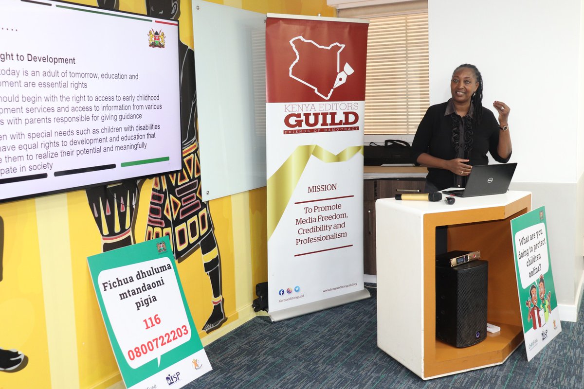 KenyaEditors's tweet photo. Rose Mwangi Assistant Director, Child Online Protection @DCS_Kenya presents on Online Child Sexual Exploitation and Abuse (OCSEA).

"From the moment a child is born, they have to be protected."

#ChildFriendlyReporting 
#ChildOnlineProtection https://t.co/qk3EmX4mud