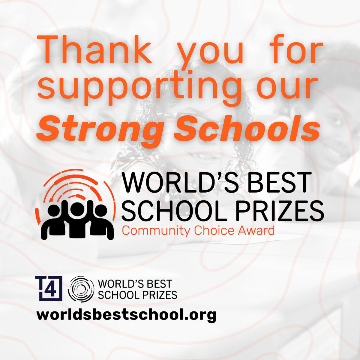 T4EduC's tweet photo. We'd like to extend a huge thank you to everyone who took part in our Public Vote and cast their vote for the Community Choice Award. 🌟👏🏼

Which #StrongSchool will take home the prize? 🤔

 Stay tuned to find out the winner! 🚀💯

#BestSchoolPrizes #BestSchoolPrizes24 https://t.co/gJ59VRvuKW