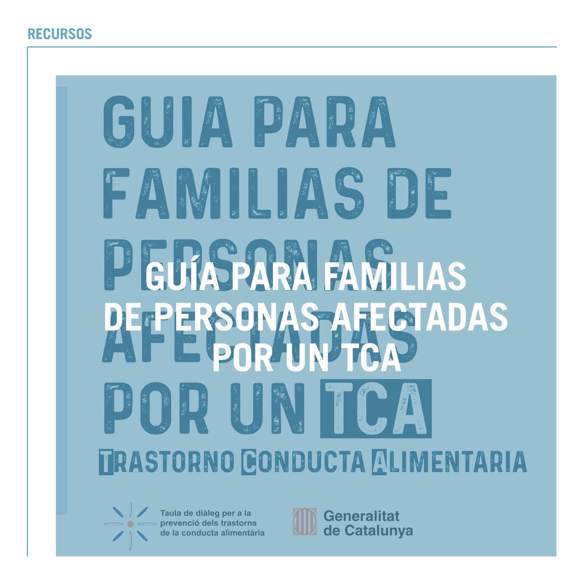 AcabCatalunya's tweet photo. GUIA PER A FAMÍLIES DE PERSONES AFECTADES PER UN TCA
Amb exhaustiva informació sobre els diferents tipus de #TCA, els #tractaments i els pronòstics. A més, aporta eines d'ajuda que ofereix respostes a les famílies i/o cuidadores que afronten un TCA a casa.
https://t.co/mXSO1MFVll https://t.co/0UroHcckTe