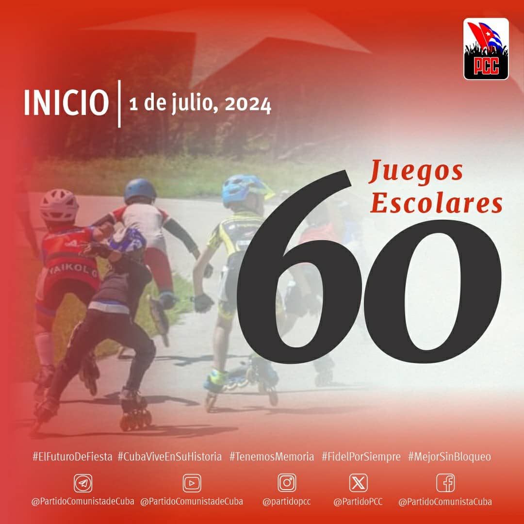 Comienzan oficialmente hoy los 60 Juegos Deportivos Escolares. De ahí saldrán los futuros campeones. Pero, sobre todo, mujeres y hombres portadores de los valores  que el deporte cultiva. #ElFuturoDeFiesta