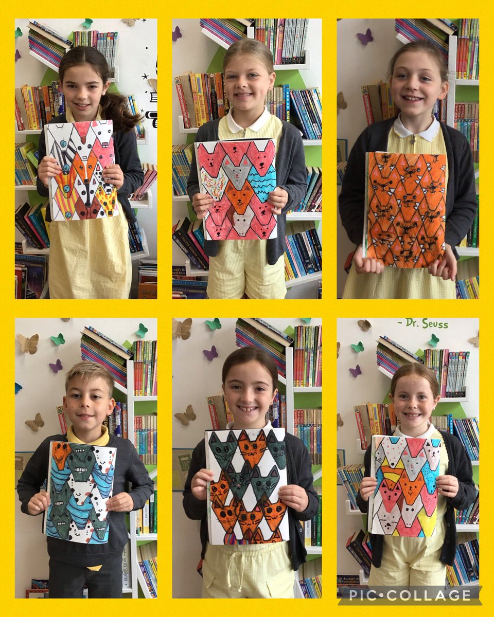 Year4TSP's tweet image. In Art, we learnt all about Tessellation patterns. With the knowledge that in a Tessellation pattern shapes fit perfectly together, we used our creativity to design our very own animal inspired pattern✏️💫💠 #TSPArt #Pattern #Creative