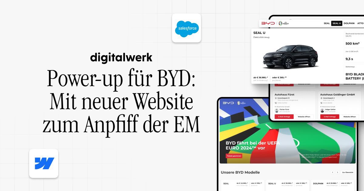 Yes we did it. BYD Austria and #webflow  - vom Pitch zum Online Gang in 3 Monaten. Mehr Infos auf digitalwerk.agency/cases/byd-mit-…
Special Kudos to <a href="/BertholdRaphael/">Raphael Berthold</a> , AD digitalwerk