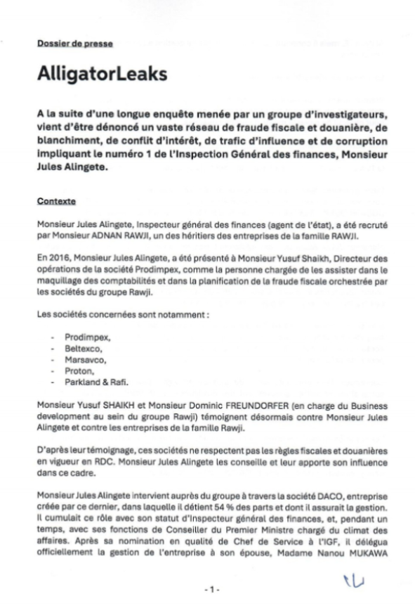 kinshasaweb's tweet photo. 🚨🇨🇩#AlingeteGate #Fraudefiscale #Prodimpex #Rawsur #RAWBANK #DGI #DGDA, #DGRK #AlligatorLeaks Julien Alingete, le puissant IGF en rdc se trouve désormais au centre d'un scandale retentissant https://t.co/IMtCe6CvC4 @Anthony_Nkinzo @SuminwaJudith @ConstantMutamba @TinaSalama2 https://t.co/G5249o7Lgr