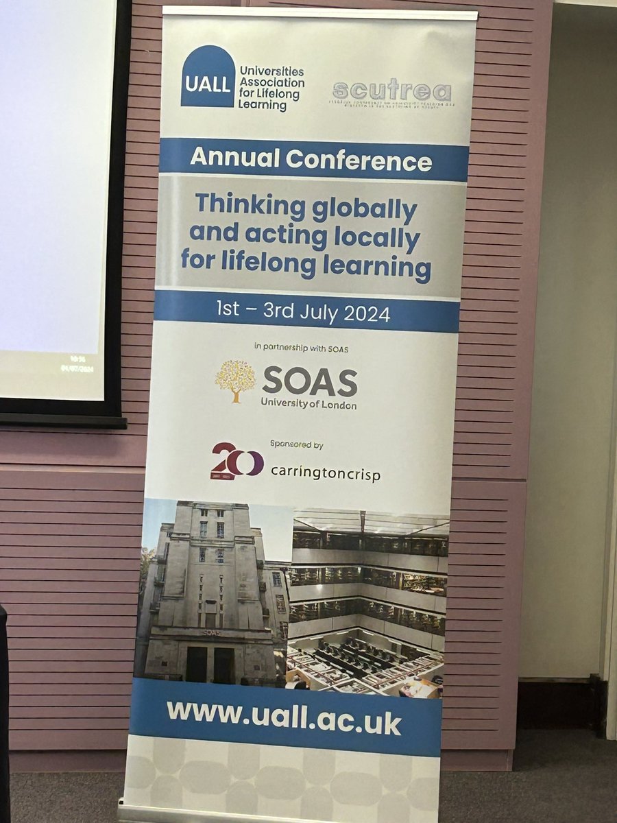 Great to hear <a href="/jonathan_michie/">Jonathan Michie</a> reference the contribution made by <a href="/WEAadulted/">The WEA</a> on the work of the <a href="/AdultEd100/">Centenary Commission on Adult Education</a> at the <a href="/SCUTREA_UALL/">SCUTREA</a> conference hosted by <a href="/SOAS/">SOAS University of London</a> Important that the sector continues to work together to influence the next Govt on the importance of #lifelonglearning