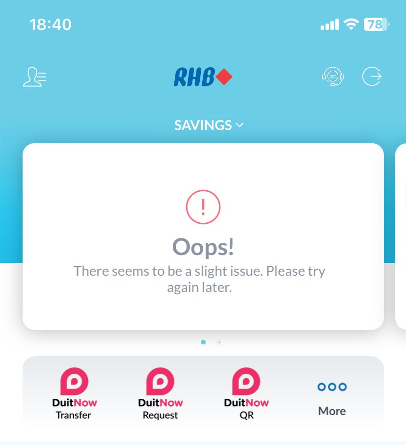 thisissoreen's tweet photo. RHB tengah problem ke? Dari tadi macam ni. I have good internet connection summore https://t.co/oOgmoi9enN