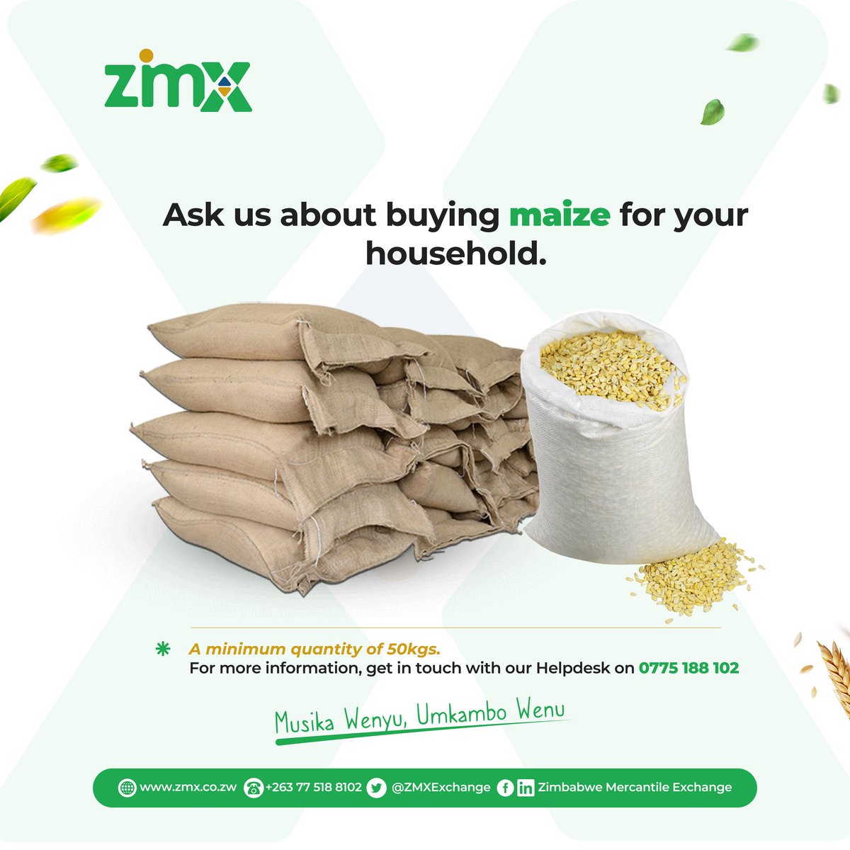 Discover the convenience of ZMX’s maize trading. Now you can purchase maize for your household needs.
Contact us today!
𝐇𝐚𝐩𝐩𝐲 𝐍𝐞𝐰 𝐌𝐨𝐧𝐭𝐡!
#zmx #walalawasala #musikawenyu #umkambowenu
