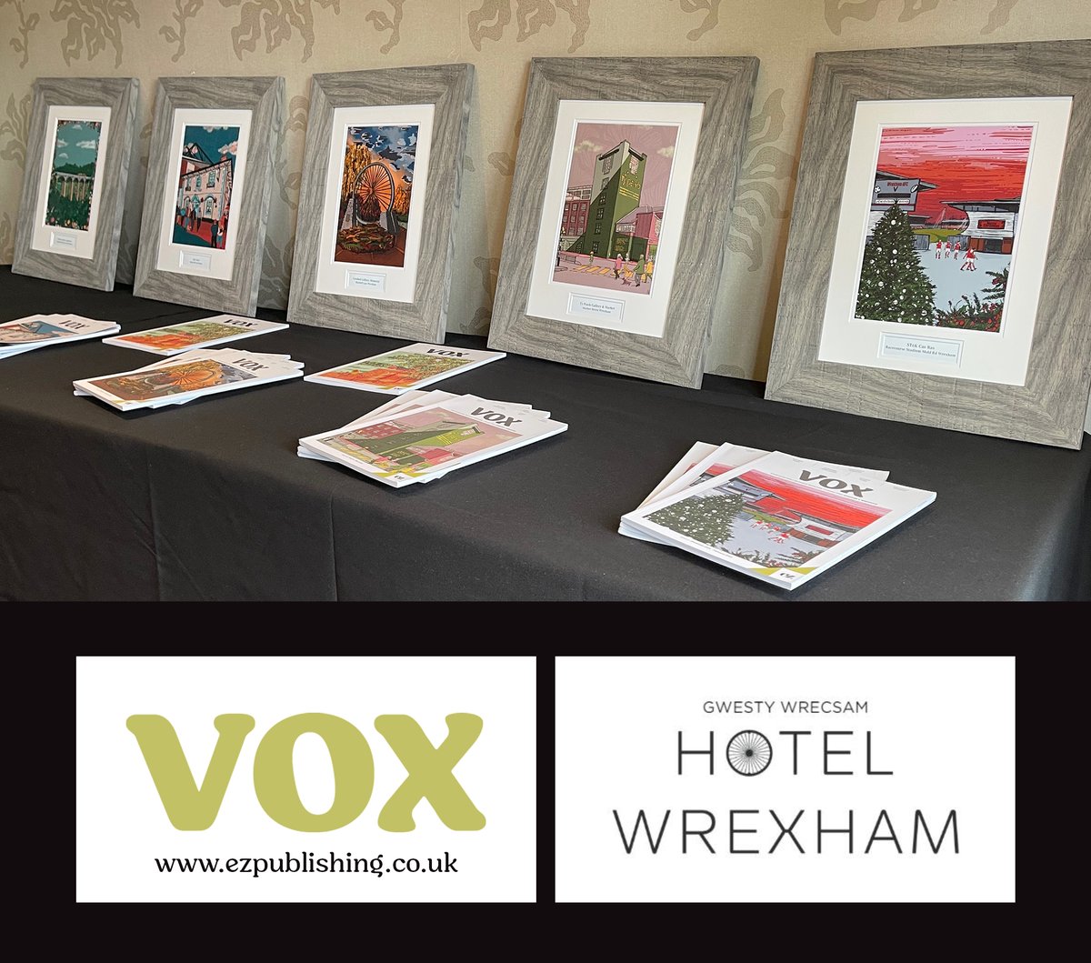 VOX (@vox_magazine_nw) on Twitter photo Collaboration announcement...! π We're thrilled to announce that our beautiful and bespoke VOX_Magazine_Chester_Wrexham front cover illustrations by talented artist, Emma Gore, are now featured in the bedrooms and corridors at the newly relaunched Hotel Wrexham! Collaboration announcement...! π We're thrilled to announce that our beautiful and bespoke VOX_Magazine_Chester_Wrexham front cover illustrations by talented artist, Emma Gore, are now featured in the bedrooms and corridors at the newly relaunched Hotel Wrexham!