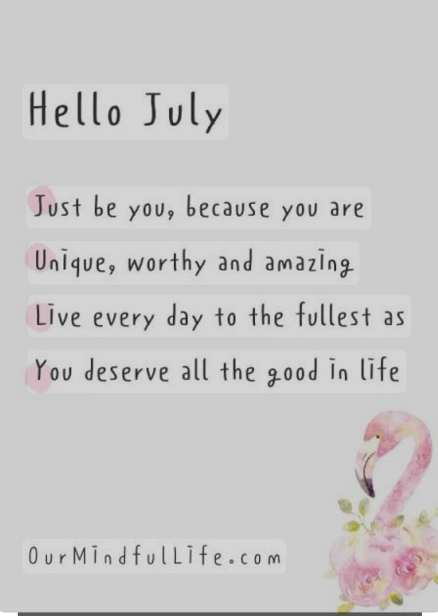 Hello July ... Please be nice to me 😉
