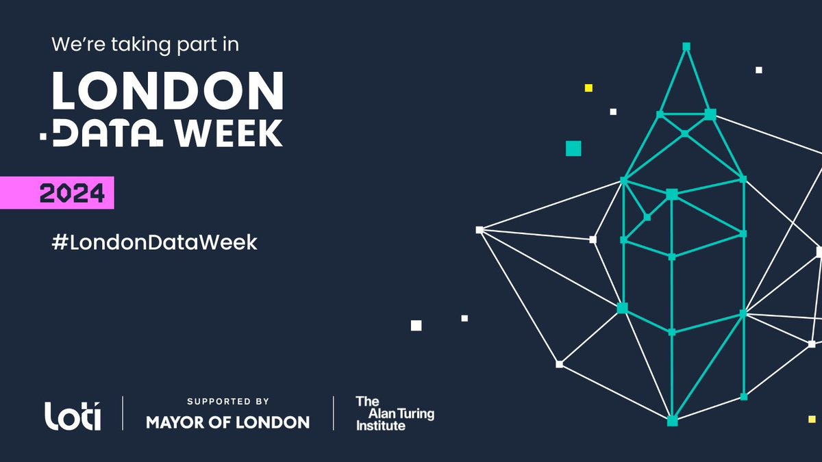 Join us at #LondonDataWeek for a city-wide festival from @TuringInst <a href="/LOTI_LDN/">London Office of Technology and Innovation</a> and supported by the Mayor of London <a href="/LDN_data/">LDNMayor Data</a> - bringing London’s data innovation to Londoners.

1-7 July 2024

Various Locations Across London See the event line-up: bit.ly/4bOZxcr
