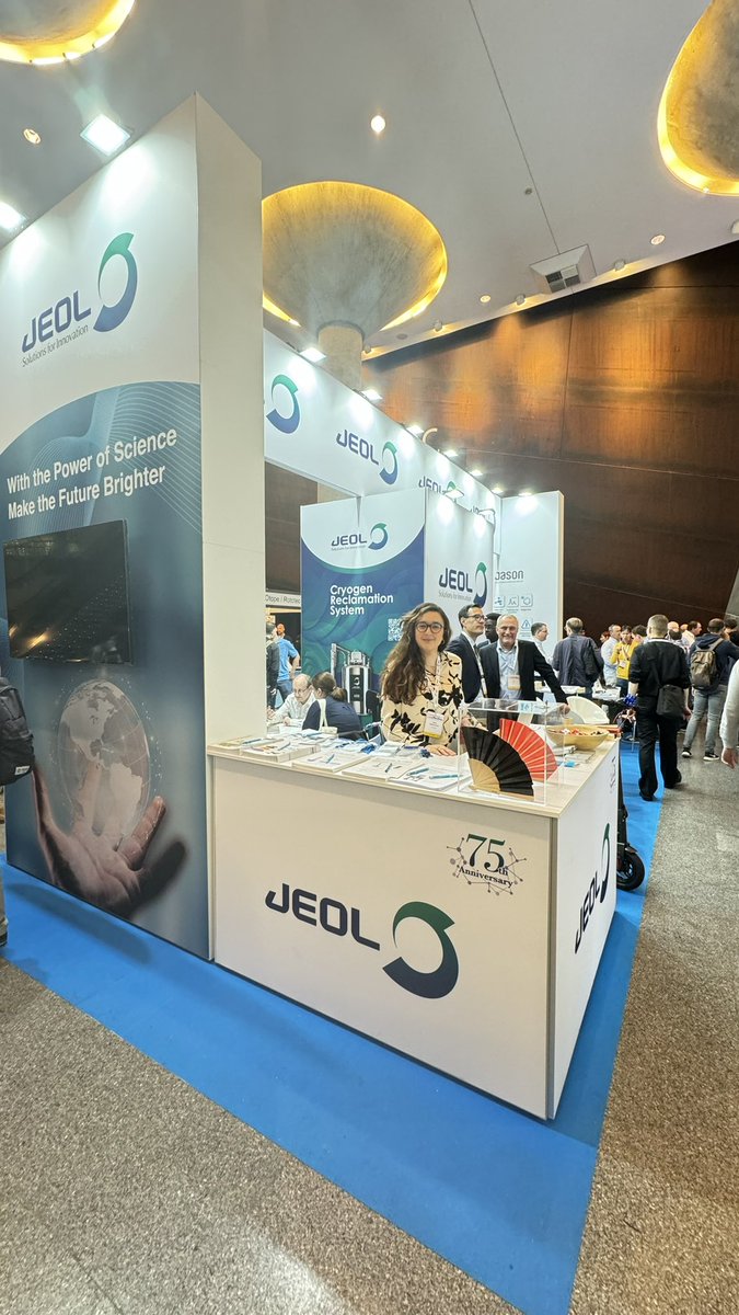 JEOLEUROPE's tweet photo. Day 1 of @euromar2024 #EUROMAR2024! Visit the #JEOL booth, we have lots of fun giveaways and daily competition prizes. #NMR https://t.co/umxnmYVVI6
