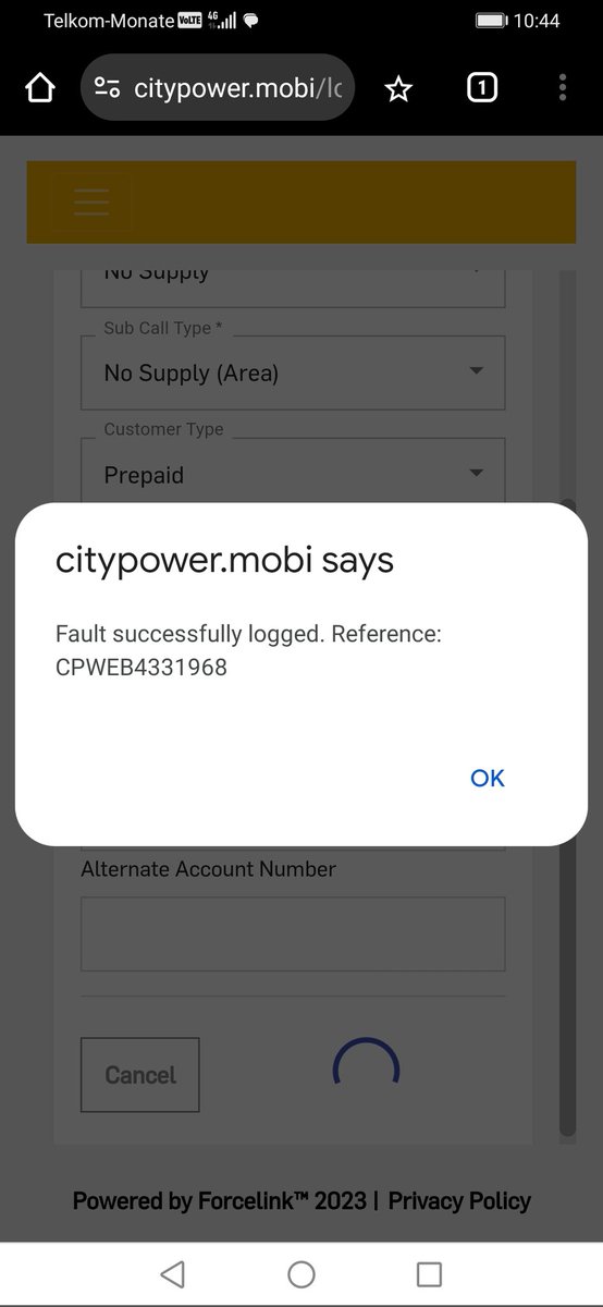 Heempees's tweet photo. @CityPowerJhb Westdene has no electricity and we have been reporting and we have recieved no feedback. https://t.co/89XMe3KtJa