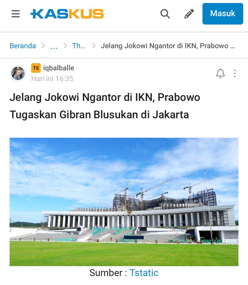 ggggggfrf3's tweet photo. @prabowo mengarahkan @gibran_tweet blusukan di Jakarta, mempersiapkan perubahan akibat Presiden Jokowi mulai berkantor di IKN pd Juli 2024. Pemetaan &amp; peninjauan diperlukan untk mengantisipasi dampak perubahn status Jakarta. cc: @aboutIKN @ikn_id @KemenPU
https://t.co/I1XowRV5t0 https://t.co/J7wYoXLb59