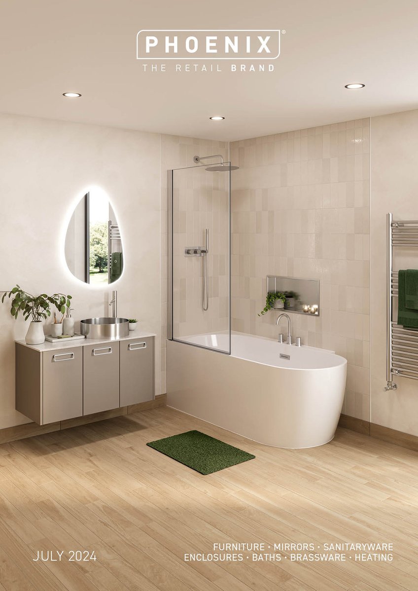 Phoenix_Leeds's tweet photo. The July 2024 Phoenix Bathroom Brochure is out now! Featuring new Bathroom Furniture, Brassware, Shower Enclosures and much more. Visit the Phoenix website to download the PDF version. https://t.co/oU4TJgrrKQ https://t.co/wXlQ8IDVGK