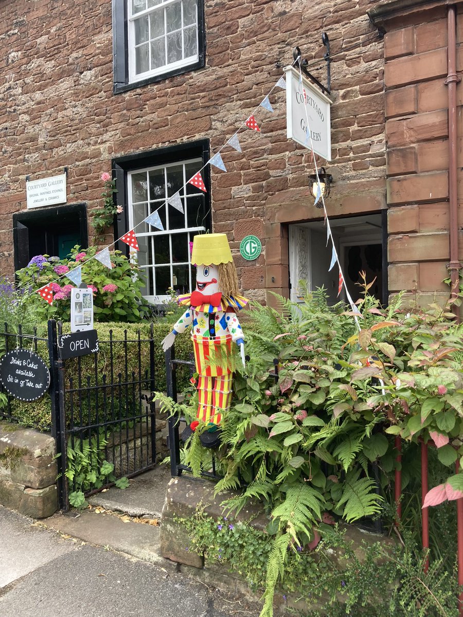 If you’re wondering who this is on our railings, it’s been made by Appleby’s Crafty Ladies, who’ve created a town trail of colourful arty things. Call into Appleby and take a look, it’s great fun!