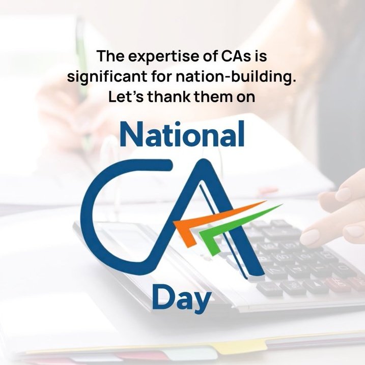 caabhishek2012's tweet image. Happy Chartered Accountants Day to the entire CA fraternity! 

Our role in ensuring financial transparency, providing strategic advice, and maintaining regulatory compliance is crucial to the health of businesses and economy. 

Enjoy your well-deserved recognition!

#CADay
#ICAI