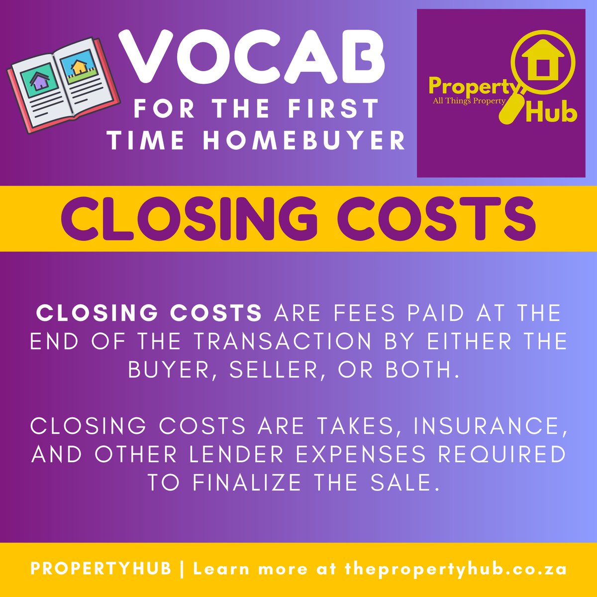 byprophub's tweet image. Did you know?

You can negotiate the closing costs to lower them! 😮

One more thing, if you qualify, look into FLISP (Finance Linked Individual Subsidy Programme) – you could get money towards closing costs, your deposit, and more! 💸

#realestate #firsttimehomebuyer #FLISP