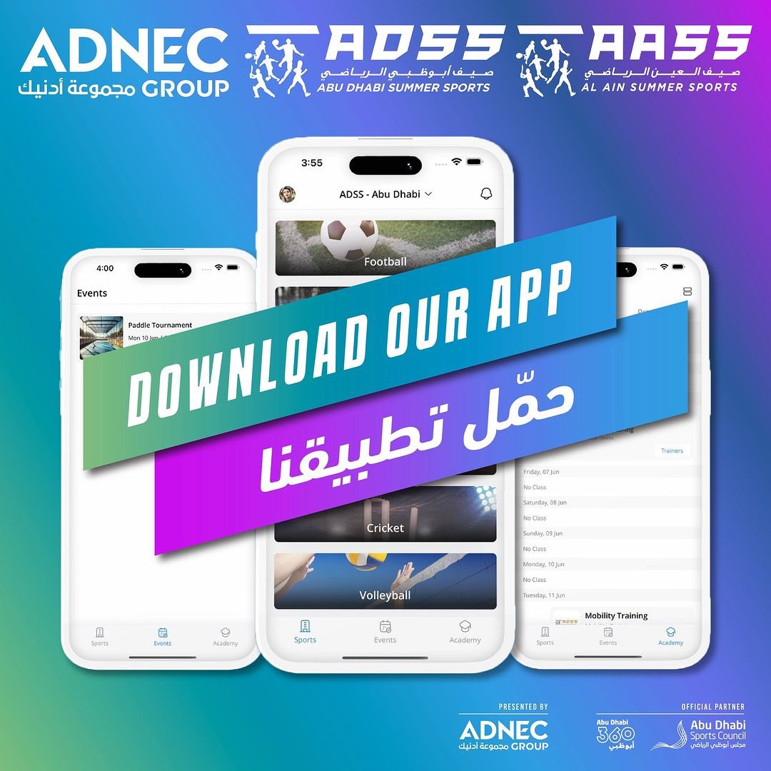 حمّل تطبيقنا الآن لحجز رياضتك المفضلة بكل سهولة واستمتع بأنشطتنا المختلفة! 
اضغط على الرابط في البايو للبدء الآن!

Download our app for a seamless booking experience and enjoy all our activities effortlessly! 
Tap the link in our bio to get started now!