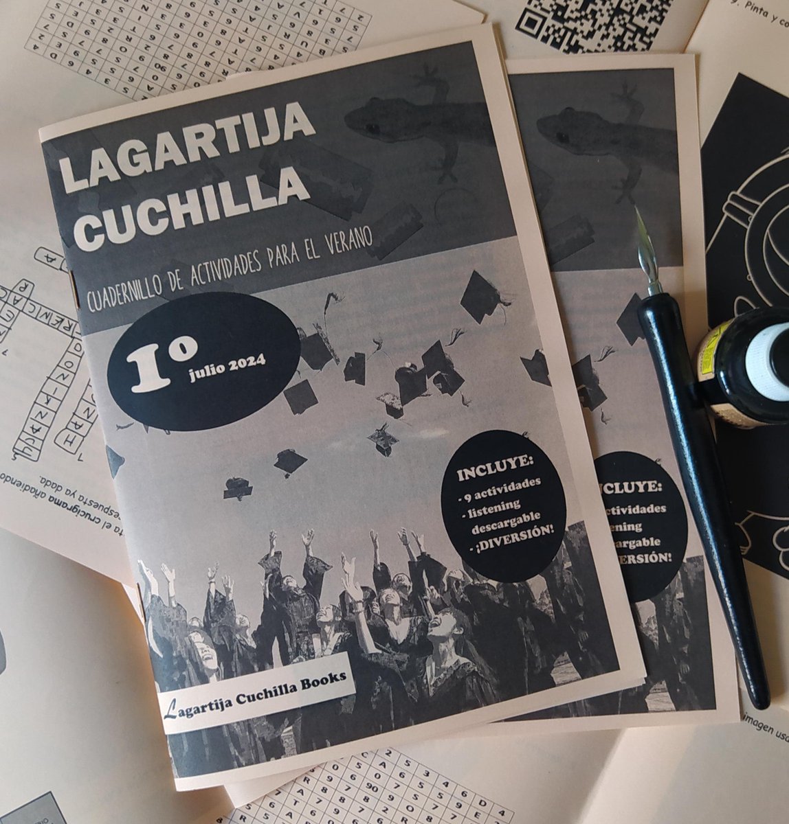 LAGARCUCHILLA's tweet photo. Lagartija Cuchilla Nº5: Especial estrógeno y especial testosterona ya está disponible!! Cada fanzine incluye también un cuadernillo de actividades para el verano. 
Léelo gratis en https://t.co/s9TSx1cuNh
o compra la versión física por 5 lereles hablando por md con @vamos_a_ber https://t.co/yMSJmbuiJc