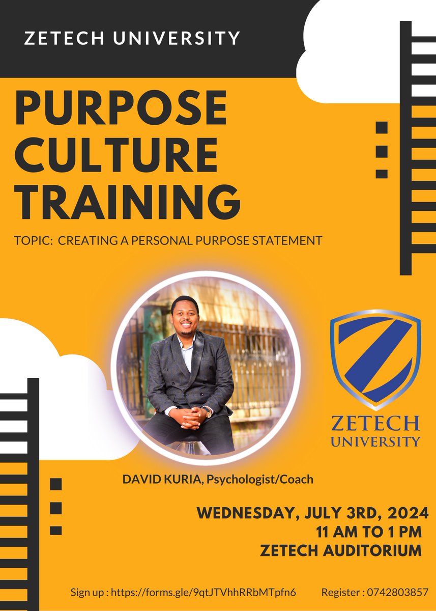 AfreecaReact's tweet photo. This week, we will be at #Zetech University for the Purpose Culture Leadership Training.
This will be our 3rd cohort of mentees.
#PurposeCultureKE #coaching #leadership #mentorship https://t.co/eM2bm0dsuv