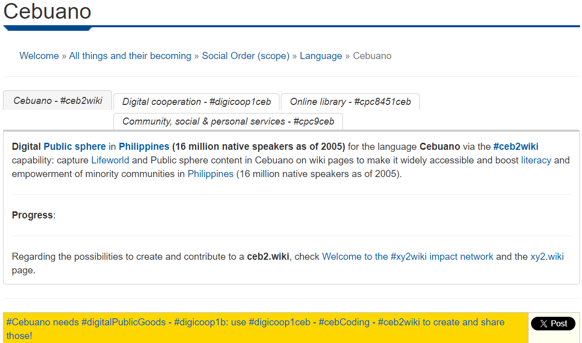 SoCaPhil's tweet image. #GoogleTranslate supports translation to and from #Cebuano (language) has #ISO639 language code ceb and #xy2wiki #tagcoding hashtag #ceb2wiki - find out more about it at: ens.wiki/lang:ceb
