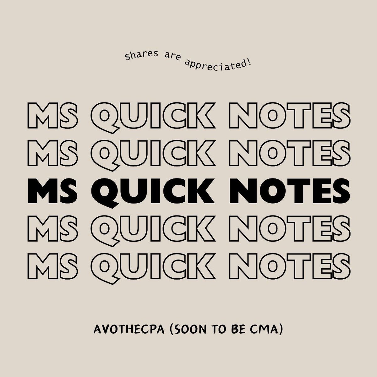 avothecpacma's tweet image. hi, guys! ✨ avothecpa is currently studying to become a CMA 🌸🎀

here’s some 𝗠𝗦 𝗾𝘂𝗶𝗰𝗸 𝗻𝗼𝘁𝗲𝘀 useful both for CPA and CMA reviewees 📝

happy studying! (⁠っ⁠.⁠❛⁠ ⁠ᴗ⁠ ⁠❛⁠.⁠)⁠っ